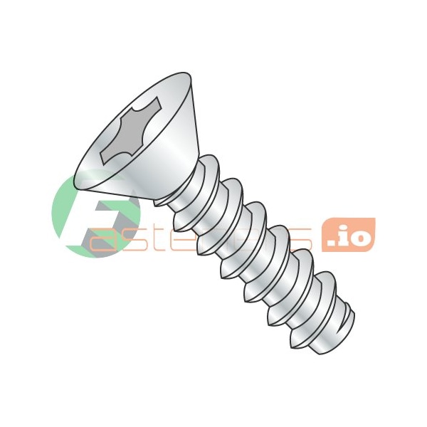 Newport Fasteners Thread Cutting Screw, #8 x 1-1/4 in, Zinc Plated Steel Flat Head Phillips Drive, 5000 PK 210635 - main